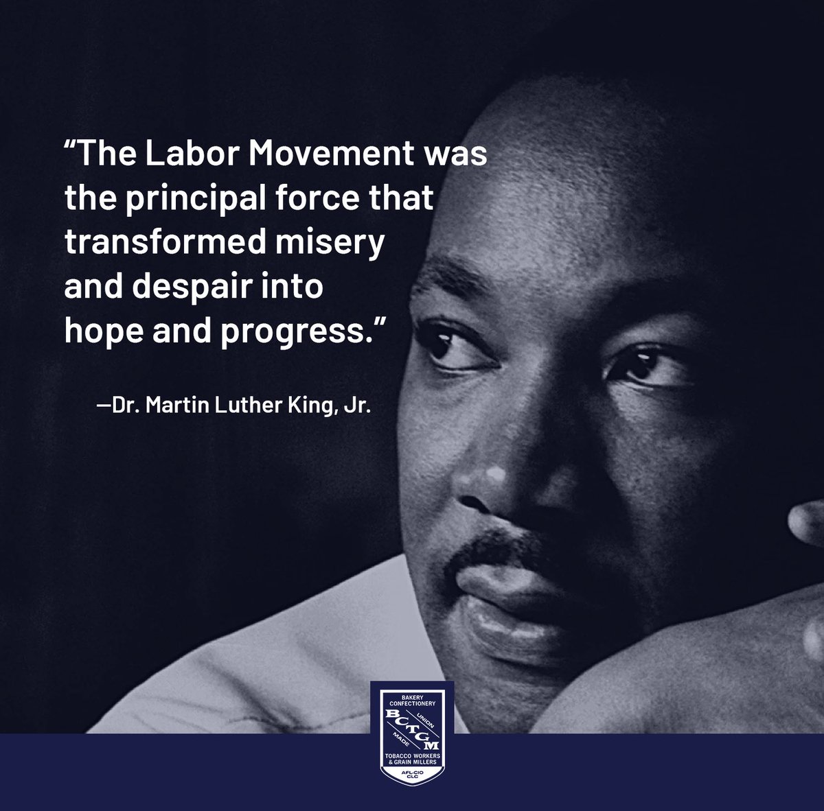 Martin Luther King, Jr. knew unions are one of the best tools we have to dismantle systemic racism and build power for the working class. BCTGM honors this #MLKDay by re-committing to The Dream through our activism and exceptional contracts. 🫱🏾‍🫲🏼