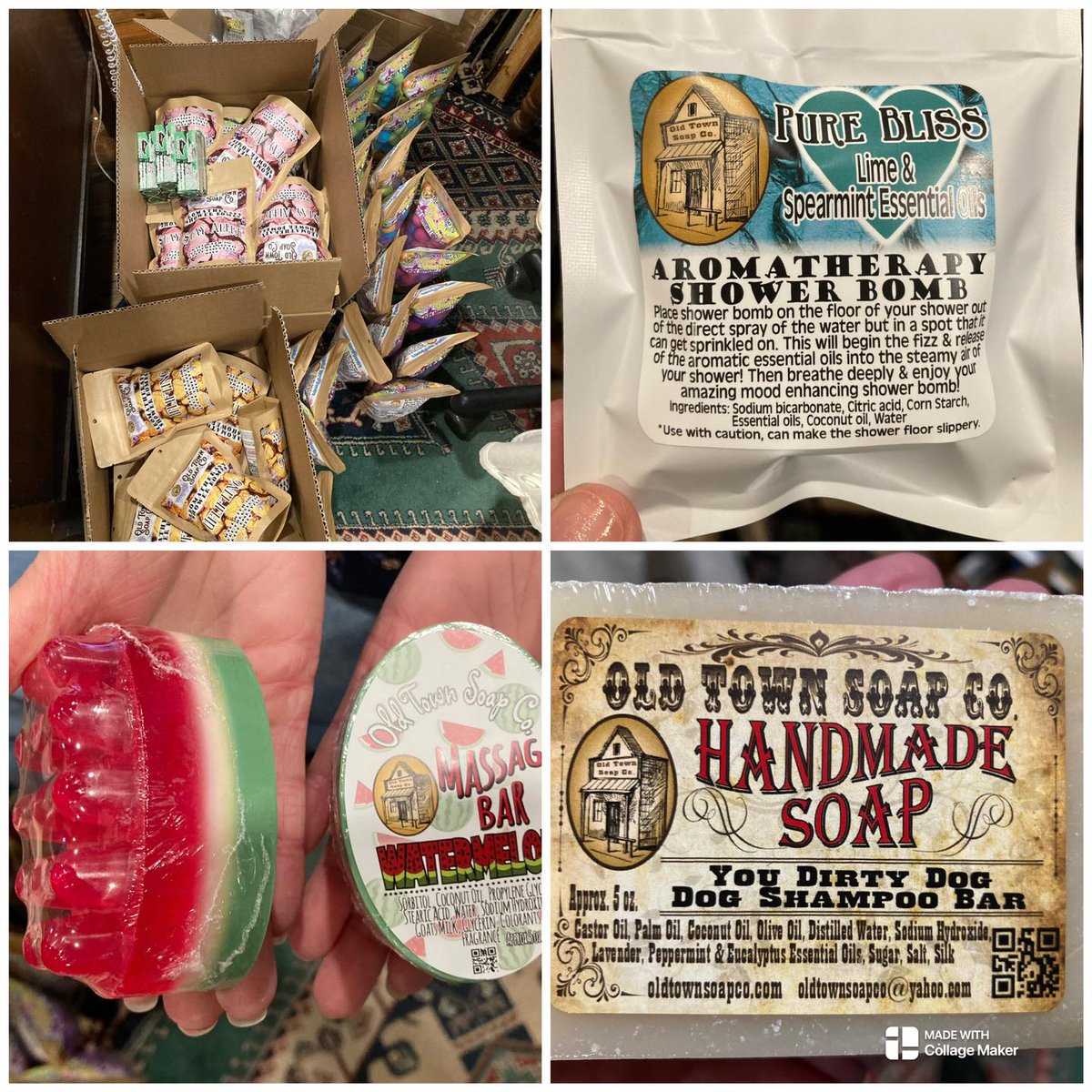 SPGSalisbury's tweet photo. RESTOCKED OLDE TOWN SOAP TODAY!!! new scents and some brand new items. Love the watermelon massage bar.  📷 📷. #oldtownsoapco #greatsoap#stitchinpostgifts #downtownsalisburync #shopsmall #womanownedandoperated #rocosbestgiftshop https://t.co/NZ9DFVxASF