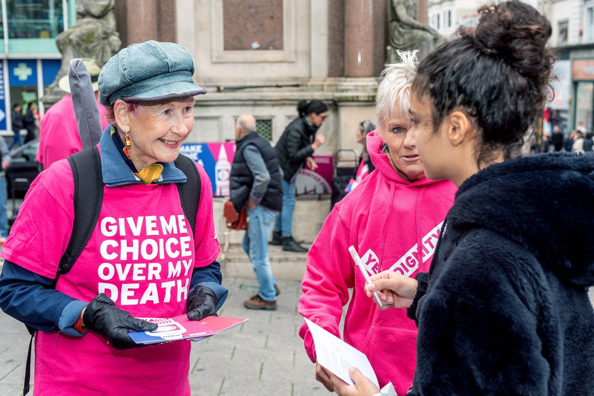dignityindying's tweet photo. The blanket ban on assisted dying is denying autonomy to terminally ill people.

Dying people deserve real choice at the end of life.

#YesToDignity https://t.co/PmTOqQ0l9K