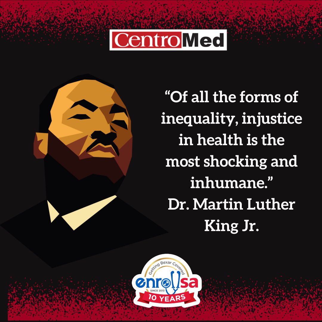 Yesterday's dream, today's vision, tomorrow's reality. 
We honor the legacy of Dr. King by breaking down barriers between the community and quality healthcare. #MartinLutherKingDay