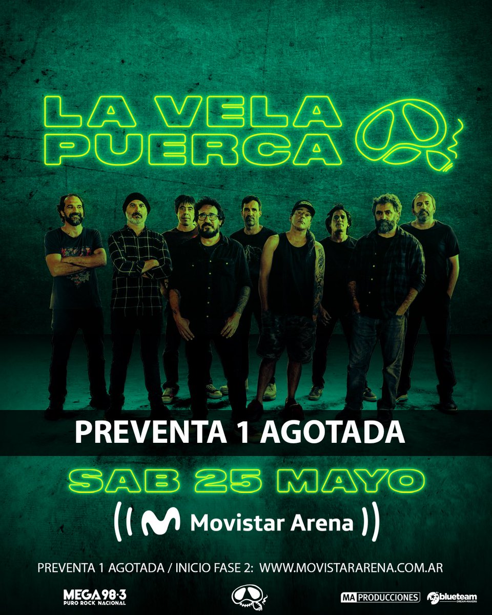🐽🇦🇷 AGOTADA FASE 1!! Inicio de la Fase 2! 🤘🐽🤘 🗓️ 25/5 Buenos Aires / Movistar Arena 🎫 Fase 2: movistararena.com.ar 🤘🤘🤘 #lavelapuerca