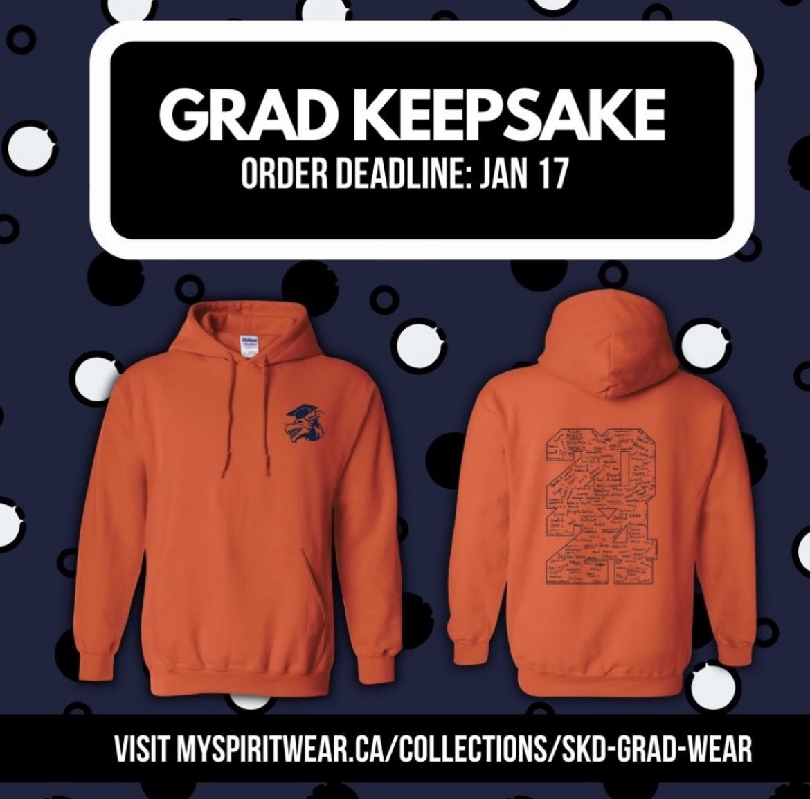 Attention all Grade 8 Dragons! Reminder that the order deadline for grad hoodies is this Wednesday, January 17. Don’t miss out! <a href="/dbruni_/">dan bruni</a> <a href="/DanielleSavo/">Danielle Savo</a>