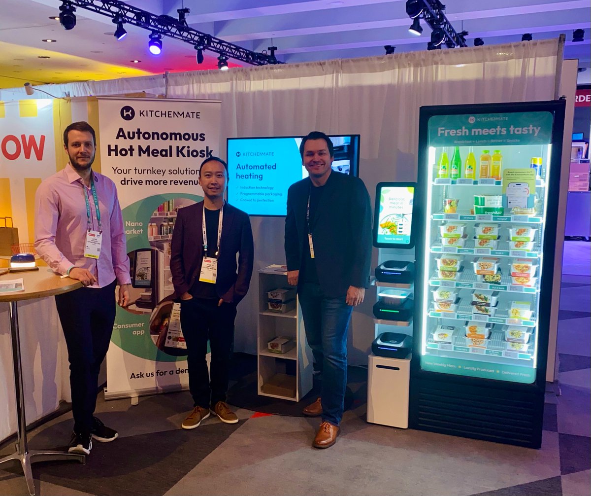 arwidb's tweet photo. We're exciting for another day at #NRF2024! Join us to learn about our autonomous hot meal kiosk technology. Find us at booth #2314, at the entrance of the Food Service Innovation Zone. https://t.co/wQvcTM4ac5