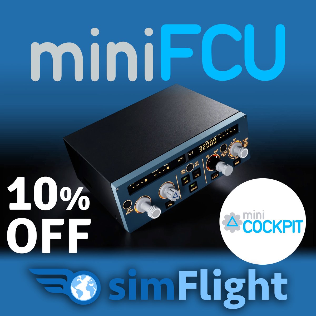 simflight's tweet photo. #miniCOCKPIT is launching a new wave of pre-orders for 2'500 units more of the #miniFCU with an exclusive 10% OFF discount for #SIMFLIGHT fans
Click here 👇
https://t.co/X2VSf7lJQP
▶️ Trailer
https://t.co/AZJm8vmIHG
#flightsim #hardware #MSFS2020 #MicrosoftFlightSimulator #XP https://t.co/uANCQnEUEr