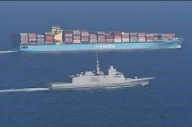 EtatMajorFR's tweet photo. #MerRouge | La frégate Languedoc poursuit sa patrouille dans le sud de la mer Rouge et le détroit de Bab El Mandeb. Elle contribue activement à la liberté de navigation et à la sûreté maritime en réalisant des accompagnements de navires de commerce. https://t.co/Il2oLv8Wex