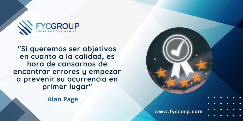 fycgroup's tweet photo. 🔺"Si queremos ser objetivos en cuanto a la calidad, es hora de cansarnos de encontrar errores y empezar a prevenir su ocurrencia en primer lugar" - #AlanPage
🕵️🕵️‍♀️¡Feliz y productiva semana para todos!

#TestingQuotes #PruebasdeSoftware #CalidaddeSoftware #QA #Testing #Bugs https://t.co/2TQqdvF0uX