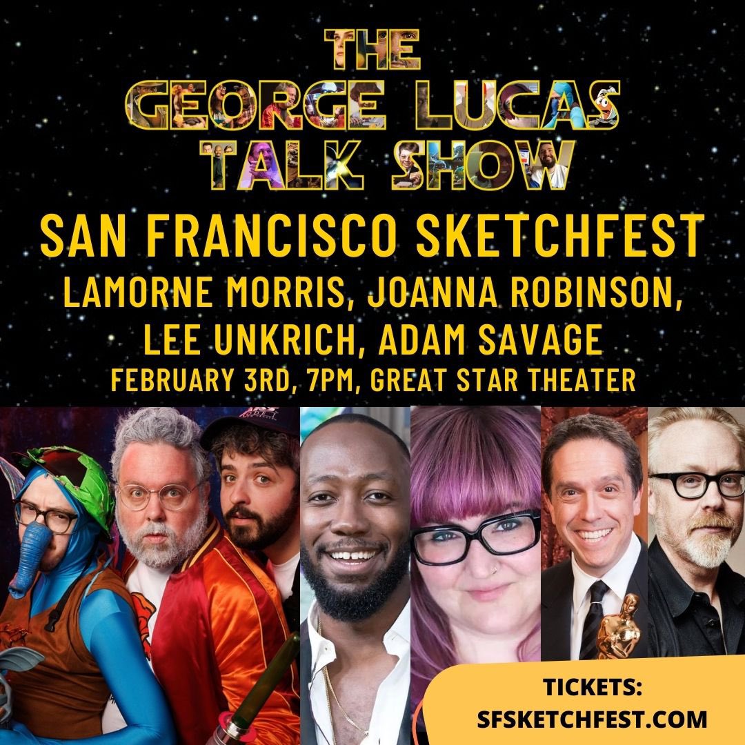 patrickcotnoir's tweet photo. SAN FRANCISCO! Get your tickets to @GLucasTalkShow’s @SFSketchfest shows now before they’re gone!

@LamorneMorris! @leeunkrich! @jowrotethis! @donttrythis!

https://t.co/PiBzjv9hbN https://t.co/TcAZC19945