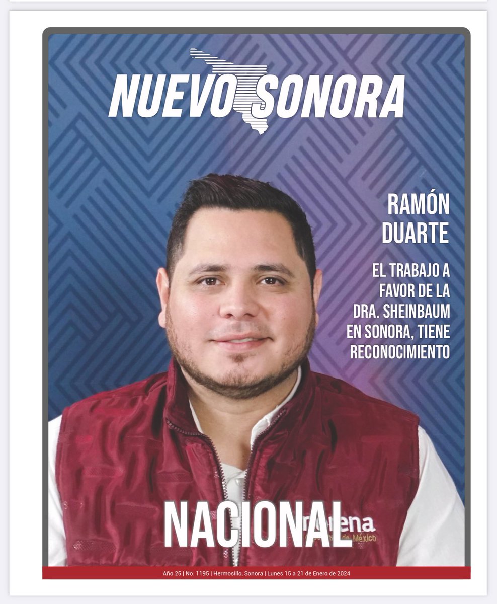 SemNuevoSonora's tweet photo. La promoción y la defensa del voto a favor de Claudia Sheinbaum en Sonora, es de reconocimiento NACIONAL: @RamonDuarteM 

  “Nuestro trabajo como Secretario de Organización de Morena en Sonora es organizar a la militancia y a los simpatizantes en los 72 municipios del estado; apoyamos al proyecto, a defender a la Cuarta Transformación, para seguir fortaleciendo y consolidando este movimiento para que tenga continuidad”.

🔹 Nuestro movimiento ha tenido una evolución enorme de renovación y crecimiento.