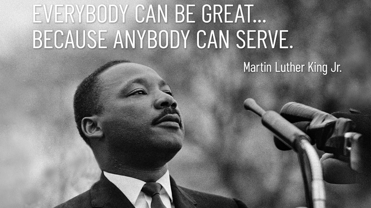 techtigerfb's tweet photo. Dr. King’s words are at the heart of our mission to “build Championship People through the great game of football.” BE GREAT TODAY! #serviceleaders #efforthabit #tradition @ISD742 @tech_activities https://t.co/2D1z6VW62T
