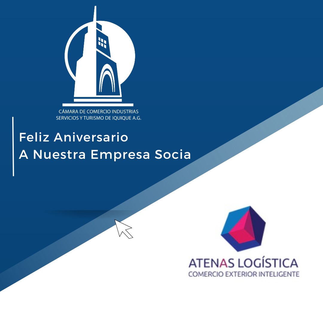 Muchas felicidades a nuestra empresa socia Atenas Logística en su aniversario #ccii #camaradecomercioiquique
#iquique
#iquiqueglorioso
#gremio <a href="/robertovaras/">Roberto Varas</a> <a href="/ksaldesaliaga/">Karla Saldes</a>