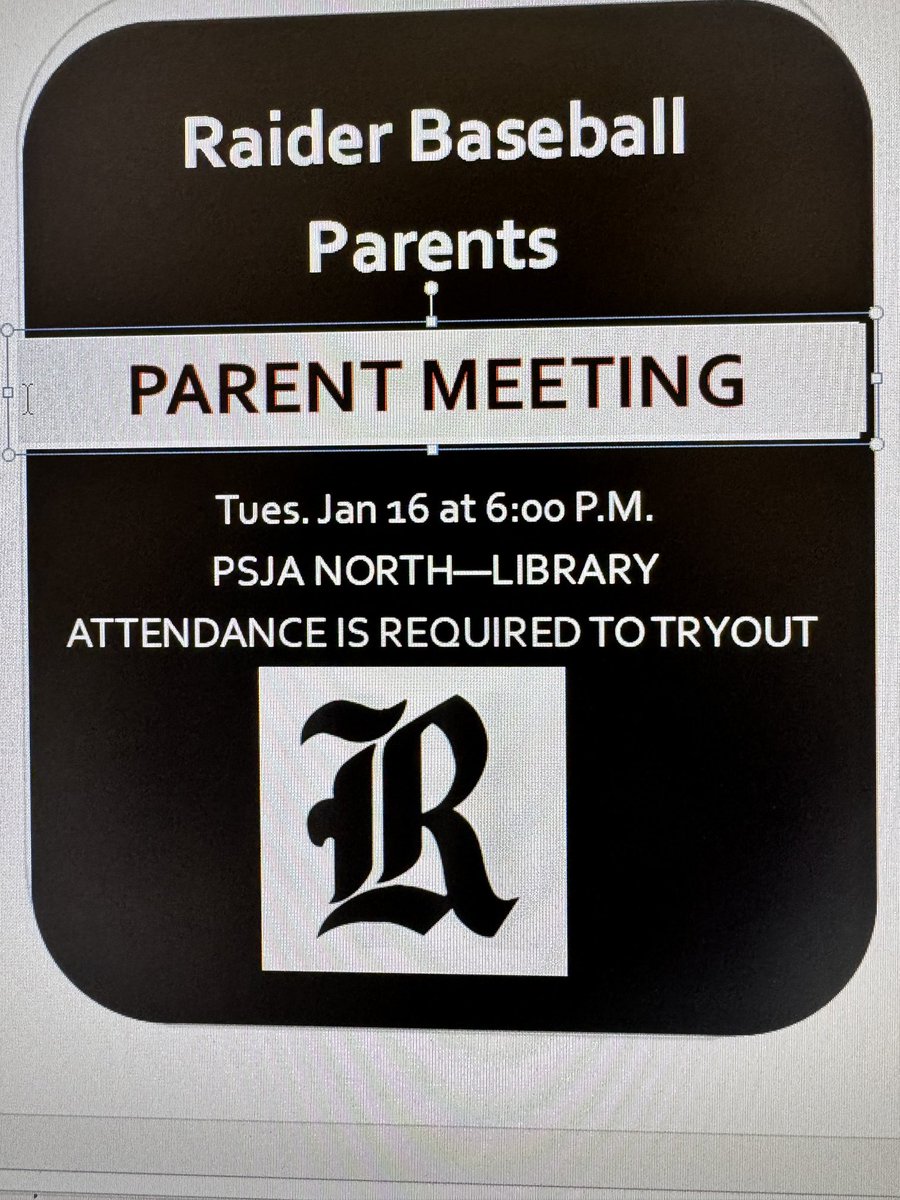 Due to weather MEETING RESCHEDULED for Thursday same location and time. Please pass the word. ⁦<a href="/PSJANORTHECHS/">RAIDER NATION</a>⁩ ⁦<a href="/North_Raiders_A/">NHS Raider Athletics</a>⁩
