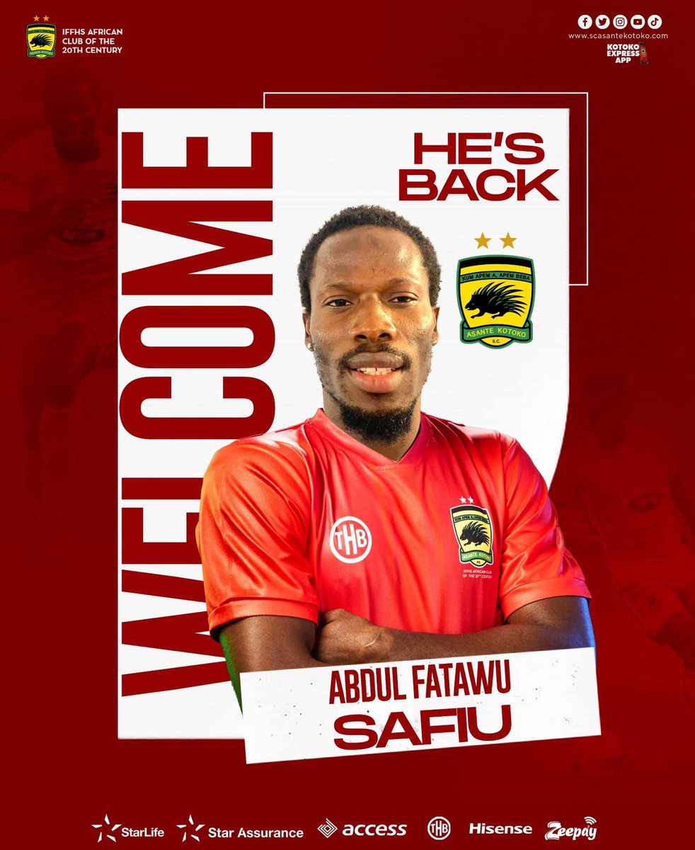 Welcome back Abdul Fatawu Safiu ❤️

#AKSC #Fabucensus #Kotoko4All