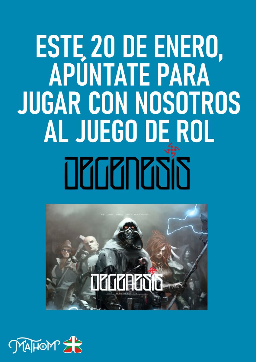 Apúntate en la tienda de Mathom Bilbao o por whatsapp al 632207678