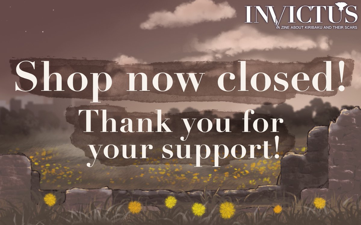 Invictus_KRBK's tweet photo. ⚔️AFTERSALES COMPLETE❤️‍🩹

THANK YOU to everyone who supported this zine! This project was born from a shared love of KrBk and we couldn't have done it without our fantastic contributors, MOD team, and YOU! https://t.co/EmuWLWJH7S