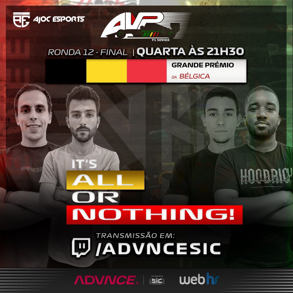 avpf1series's tweet photo. IT'S ALL OR NOTHING 🏆🔥
Gevi e WOR em confronto direto, na última ronda da AVP F1 Series... quem será o campeão? Que equipa terá motivos para sorrir depois de um campeonato frenético? 🫣😱
👉🏼 https://t.co/RQGPclb69P🏆🔥/
#AVPF1Series #Formula1 #F1Esports #AdvnceSIC #Webhs https://t.co/xD6NfFZjEW