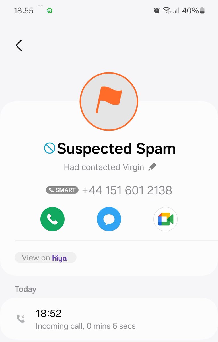 Just had to contact @virginmedia because the crappy 360 boxes ain't working properly and surprise surprise 20 mins later I get a #scamcall. Defo a connection it happens everytime I contact them 🤔