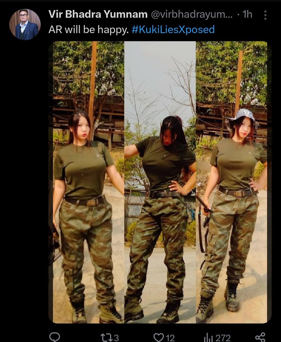 debunkedthelie's tweet photo. The repeated false and #slanderous tweets by meiteis twitter handles like @virbhadrayumnam and his minions @OkarinYumnam @Malemgi @turel_ngachik against the unbiased Central security forces particularly the #AR is highly objectionable and morally unjustifiable. Why are the #IndianArmy continually targeted with such slurs by the majority Meiteis? @Spearcorps @official_dgar @adgpi @easterncomd must take serious notes of such repeated false allegations and appropriate steps be initiated to dissuade such acts in future.@TwitterIndia @MIB_India @Cyberdost @Cybercellindia @X should review the above mentioned twitter handles for indulging in #calumniated tweets and take further necessary actions.
@crpfindia @BSF_India @ITBP_official @SSB_INDIA @CBIHeadquarters @GenMeston @majoramitbansal @major_pawan @majorgauravarya @MajDPSingh @MajorPoonia @AskAnshul @LtGenGurmit @LtGen_SampathK @LtGenAshokInf @LtGenHooda @LtGen_Roy @MajDPSingh @TeamSaath @rajnathsingh @vijaita @jeegujja @meipat @TribalArmy @Aparna_oo7