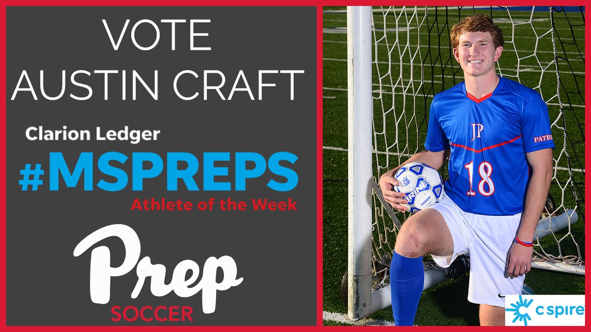 JPsports's tweet photo. Austin Craft scored five goals in three games with wins over Madison-Ridgeland Academy, Jackson Academy, and Oxford. Vote Austin!

https://t.co/rHzAXo26l7 https://t.co/KAGHRe1P8u
