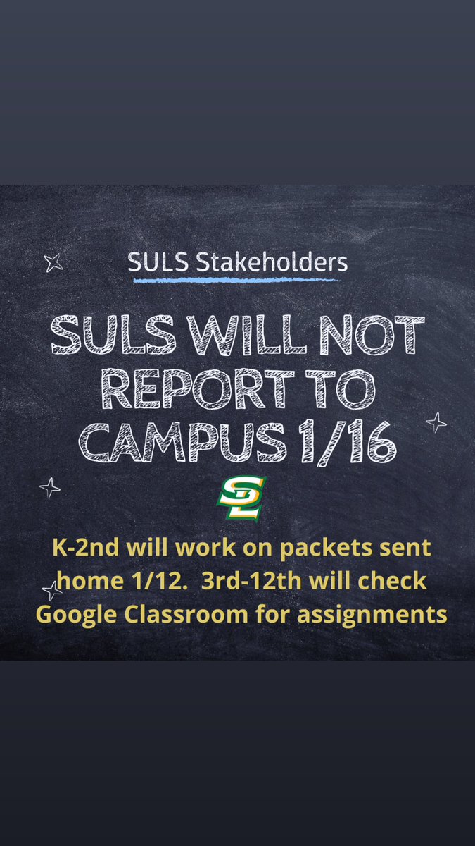 @SULSKittens will not report to campus tomorrow (1/16). Continue to monitor the school’s app, website, social media platforms and local media outlets for the latest weather developments in the Baton Rouge area. @WAFB @WBRZ @theadvocatebr @SouthernU_BR