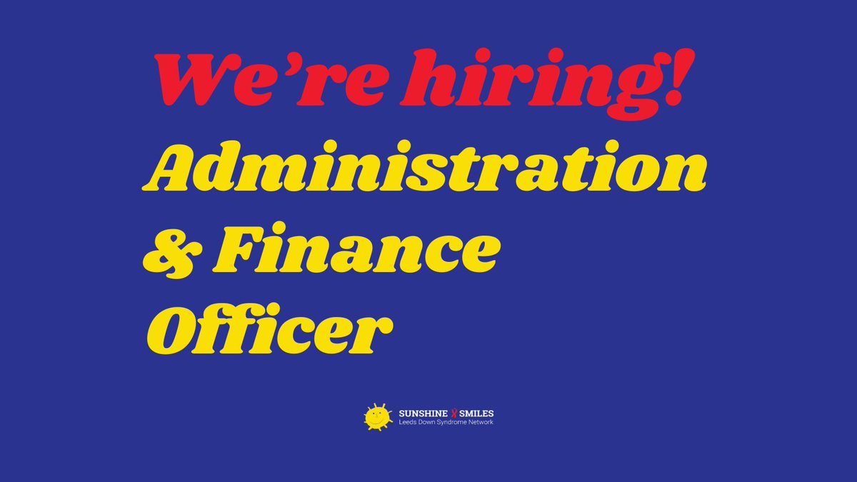 We’re looking for a new Administration & Finance Officer to join the Sunshine & Smiles team. This is a part-time employee role (7.5 hours a week) located in Leeds/home working. For all the details and to apply, see here: forms.gle/ywE6SJkCSMGDtd… #leedsjobs #yorkshirejobs