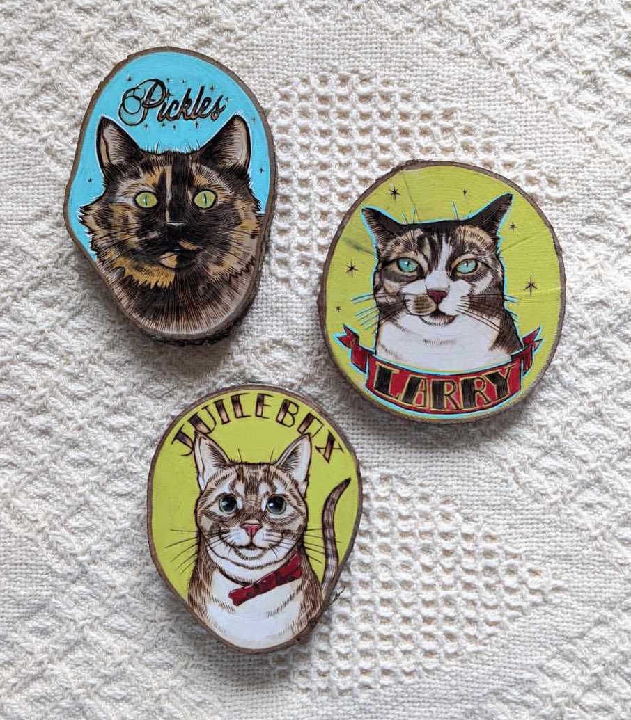 chey_ennee's tweet photo. Some wood burns for a friend😺

I enjoy making these so comment a picture of your pet, maybe yours will be the next one 😻

#woodburning #cats #art #wood #traditional #artist #acrylic #ontario #canada #artistforhire #razortip #handmade #MondayThoughts #Mondayfunday #MondayMood https://t.co/Ozgi8HP6xy