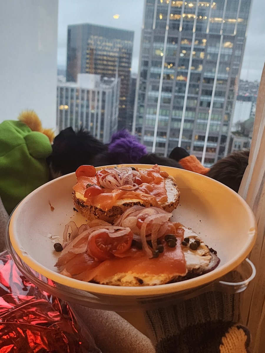 The salmon Bagels fking slapped