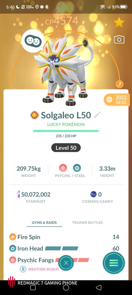 Pretty good raid weekend!  Got a hundo hisuan Typhlosion (got 3 shinies), finally maxed out my solgaleo and got to 50 mil stardust thanks to the recent events!  Not going below 50 mil dust but I'll be spending the surplus immediately 😎 #PokemonGO