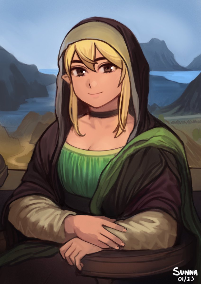 Here it will start a journey where I will make a reinterpretation of all famous paintings of womans with my OC/OCs

1 - Sunna Lisa