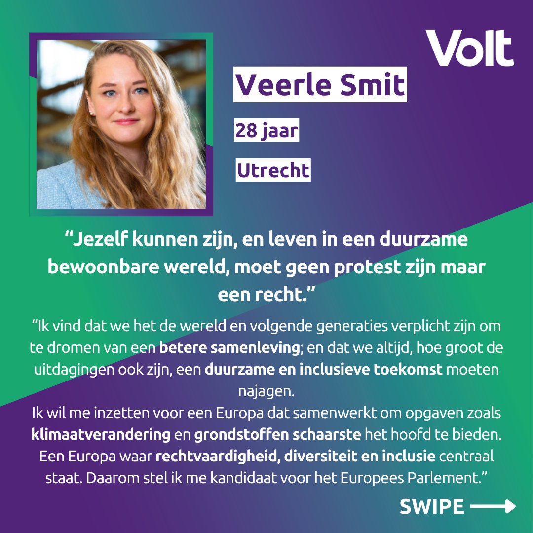 🌐 De Europese verkiezingen staan voor de deur! 💫 Aanstaande zaterdag bepalen Volt-leden de lijstvolgorde. 🗳 Twee geweldige kandidaten uit Utrecht staan op de lijst: <a href="/VeerleSmit1/">Veerle Smit</a> en Geert Koops. 🇪🇺Maak kennis met deze inspirerende Volters uit Utrecht! 👇