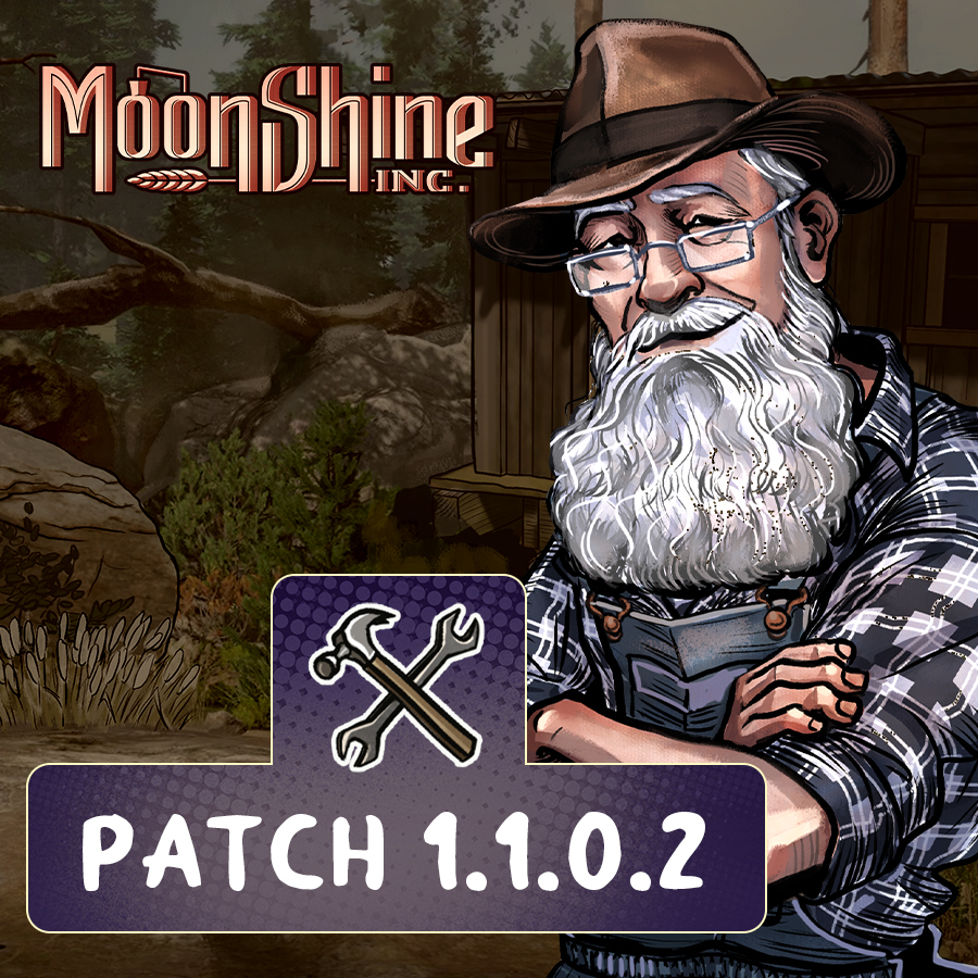 🔷 A small #PATCH 1.1.0.2 has just dropped on Steam to boost your mood on #BlueMonday.

🛠️ It's OUT so be sure to update your games!

Read the #PatchNotes list:
store.steampowered.com/news/app/10667…

#MoonshineInc #DistillSuccess #IndieGame