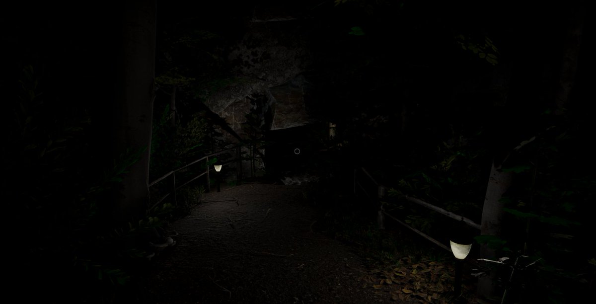 Authogin's tweet photo. Here are some old screenshots of Confabulation before it became Confabulation. It used to be titled Bathroom and it was more of a walking simulator styled game. You would solve some puzzles and make your way into the basement, which lead you to the boarded up room which had a tunnel that took you outside. You can still see the leftover tunnel in the basement, thought it would be a cool easter egg to keep in. It also had a spooky old lady haunting the home instead of the smiling demon, but I saw a good number of indie games use that same model so I wanted to change it.
I just did not like how the game was turning out so it went through a major overhaul into what it is now.