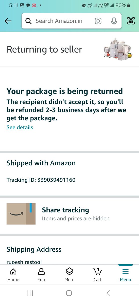 se_rupesh's tweet photo. @amazonIN @amazon @AmazonHelp delivery agent decide you should get it or not, no time line on return, you ordered didn't mean you should get https://t.co/V9rGfxL0Ib
