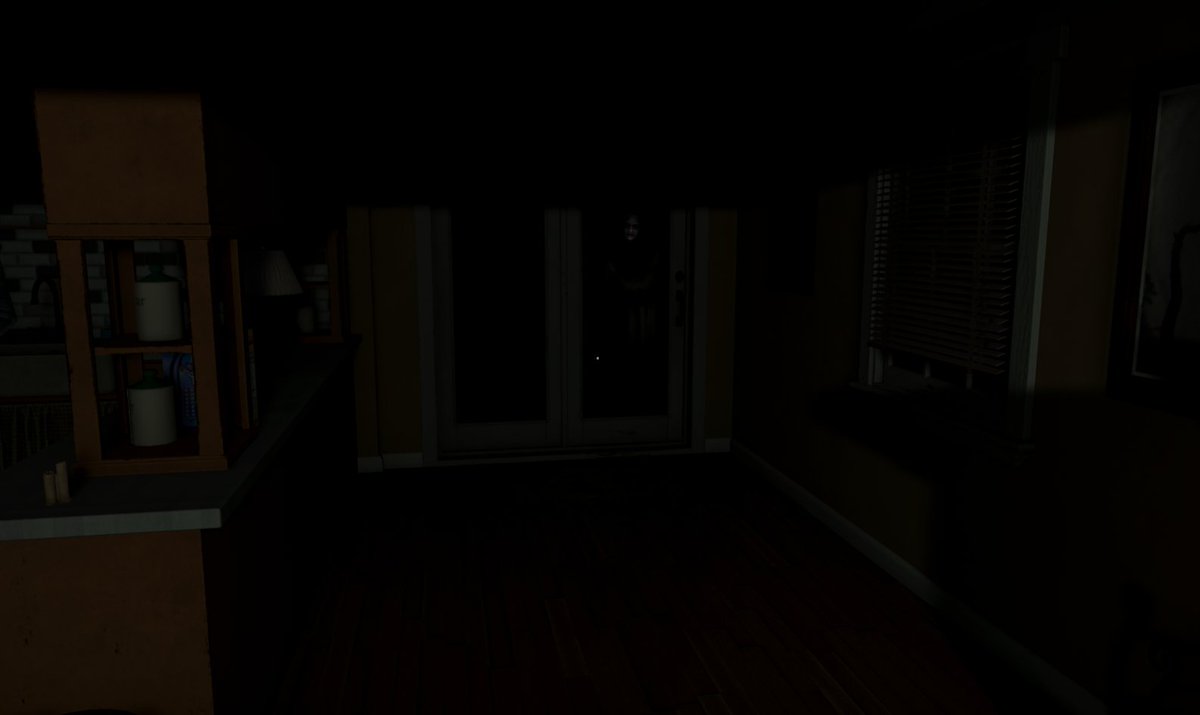 Authogin's tweet photo. Here are some old screenshots of Confabulation before it became Confabulation. It used to be titled Bathroom and it was more of a walking simulator styled game. You would solve some puzzles and make your way into the basement, which lead you to the boarded up room which had a tunnel that took you outside. You can still see the leftover tunnel in the basement, thought it would be a cool easter egg to keep in. It also had a spooky old lady haunting the home instead of the smiling demon, but I saw a good number of indie games use that same model so I wanted to change it.
I just did not like how the game was turning out so it went through a major overhaul into what it is now.