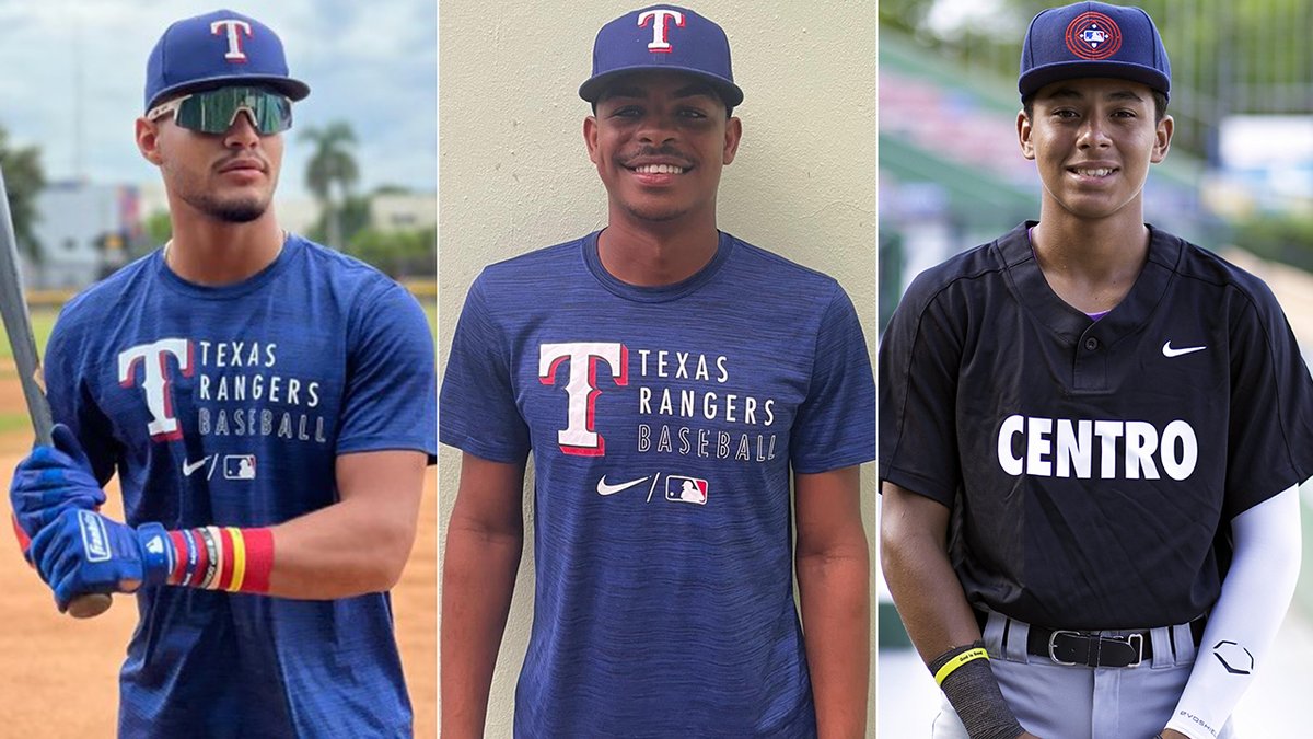 The Rangers have agreed to terms with three of the Top 50 international prospects in this year's class:

No. 2 Paulino Santana
No. 29 Curley Martha
No. 46 Yolfran Castillo

More details: atmlb.com/3TWSj0h