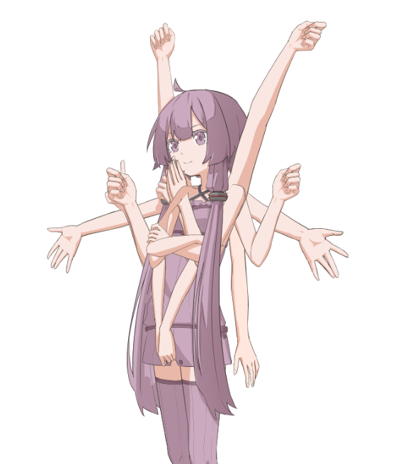 「purple dress purple thighhighs」 illustration images(Latest)