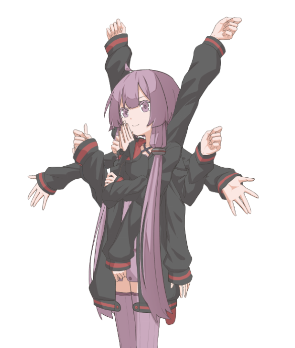 結月ゆかり 「立ち絵恒例千手観音」|うりゅしい@個人勢社畜作曲絵描きバ美肉猫又Vtuberのイラスト