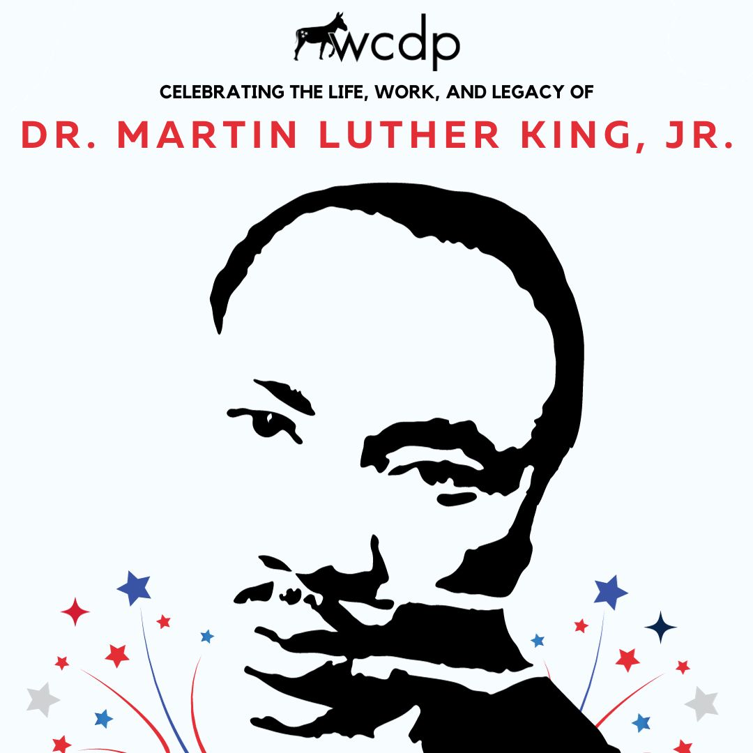 WCTNDP's tweet photo. Today, we celebrate Dr. King's enduring legacy. To honor his commitment to justice and equality, and realize his vision for a better, more inclusive society, we invite everyone to get involved in our communities! MLK Day celebrations are being held all day today at Carver Park. https://t.co/hAb4uuszHJ