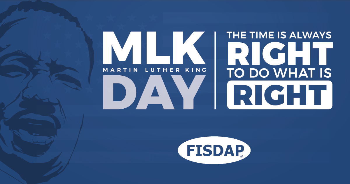 fisdap's tweet photo. "The time is always right to do what is right." - Martin Luther King, Jr. 

Today as we observe Martin Luther King, Jr. Day, we remember his words, work, and vision for a future based in equality and understanding for all. https://t.co/tmZBuivjtw