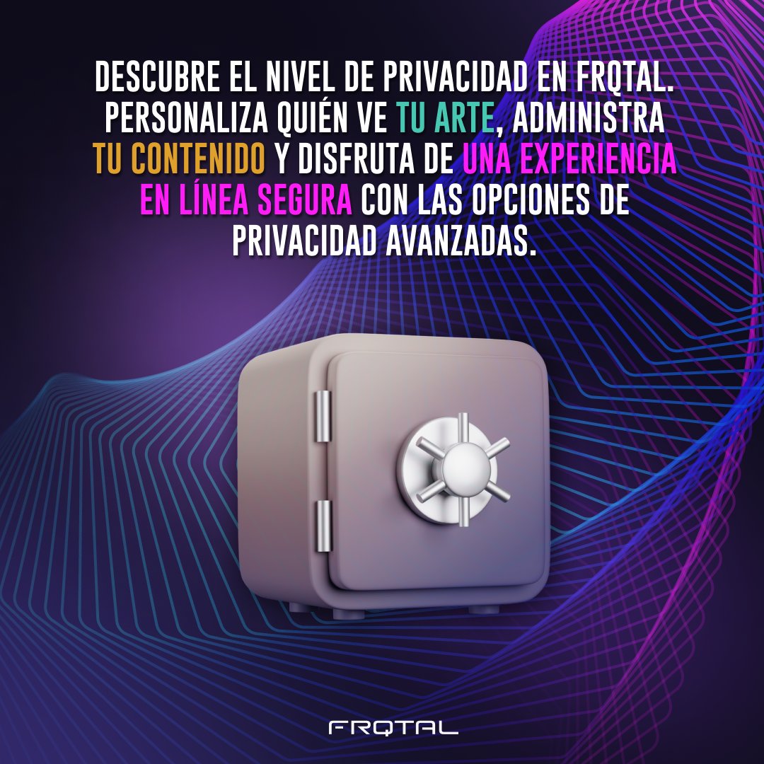 frqtal's tweet image. Frqtal va más allá de las redes sociales comunes al poner en tus manos el control total de tu privacidad. Desde configuraciones personalizadas hasta opciones para los más jóvenes, Frqtal es el espacio seguro y privado que buscas. 🌐#FrqtalSafeSpace #PrivacyControl…