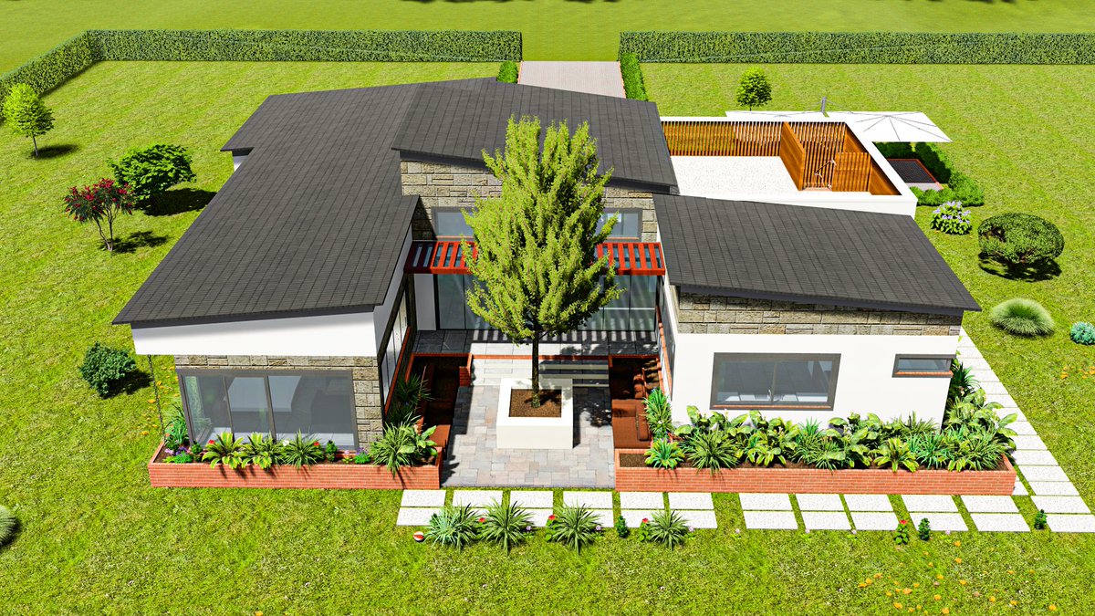 HouseDesignsKe's tweet photo. Your Bungalow doesn't have to be boring.