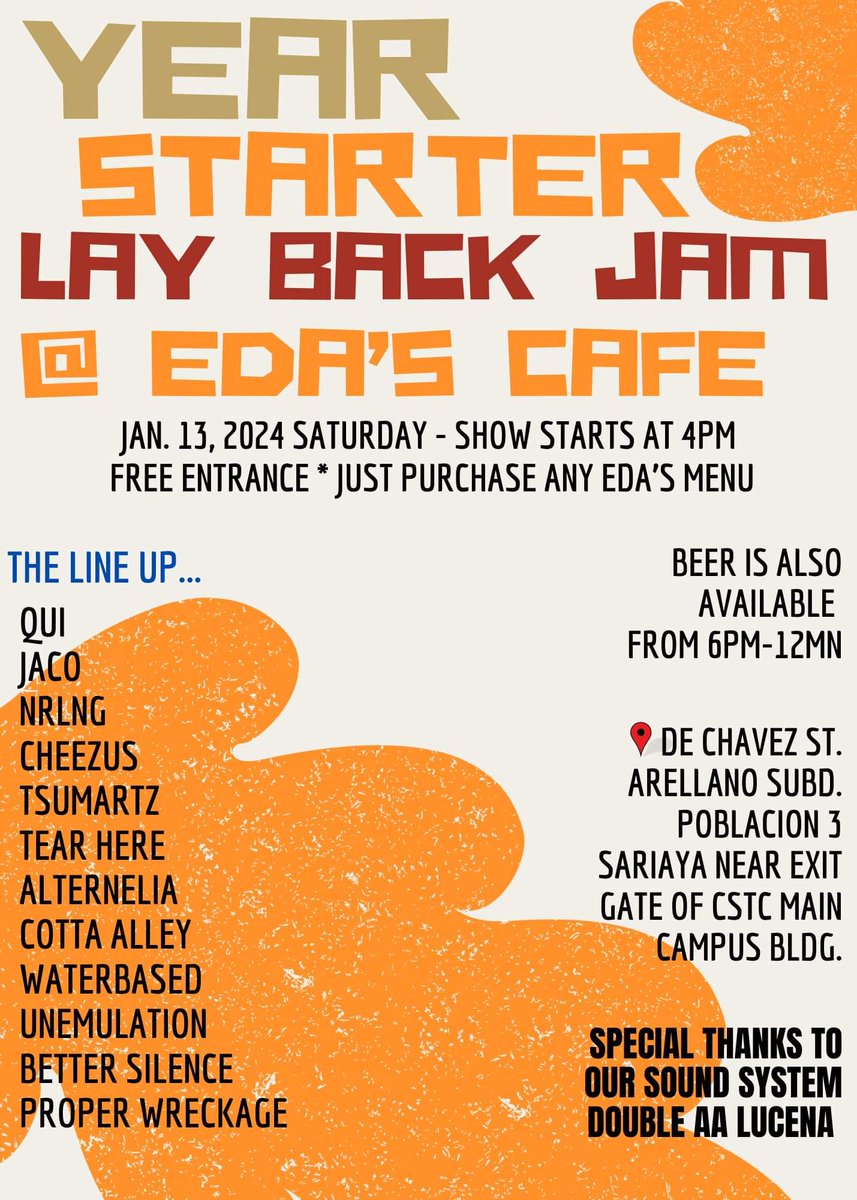 Year Starter Lay Back Jam @ Eda's Cafe Jan.14, 2024 Sariaya,Quezon