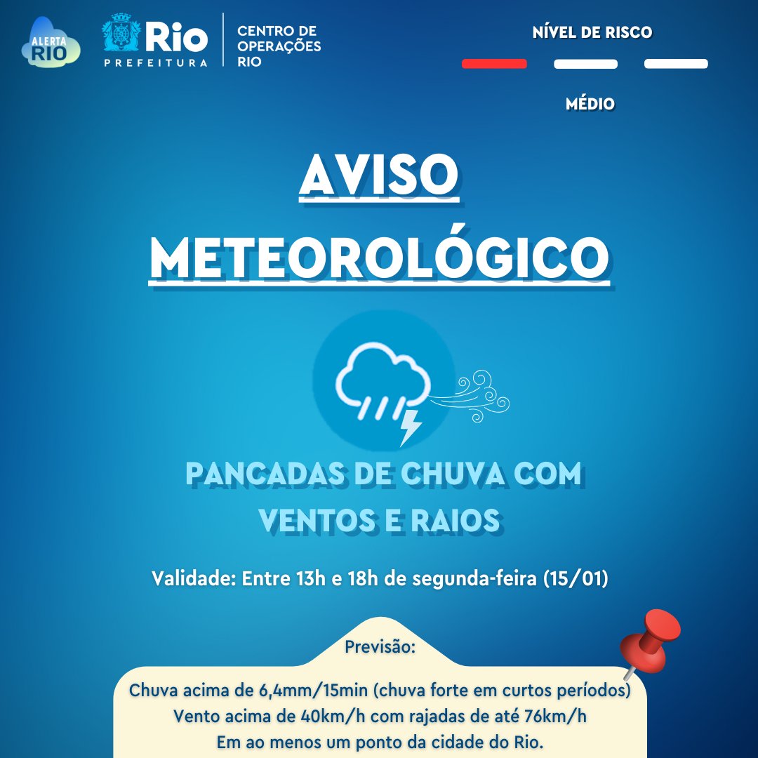 Sistema Alerta Rio - Prefeitura do Rio tweet media