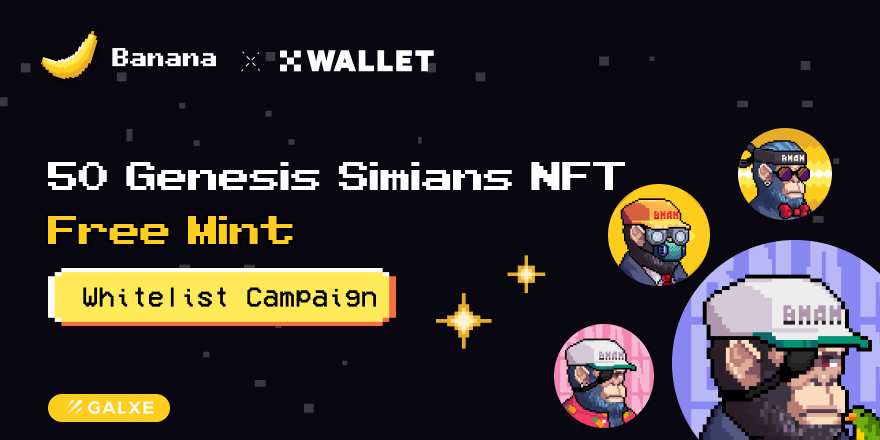bnansat's tweet photo. 🍌 𝗪𝗲 𝗵𝗮𝘃𝗲 𝘁𝗲𝗮𝗺𝗲𝗱 𝘂𝗽 𝘄𝗶𝘁𝗵 @okxweb3 𝗳𝗼𝗿 𝗮 𝗚𝗶𝘃𝗲𝗮𝘄𝗮𝘆

🎁 50 Genesis Simians NFT Free Mint Whitelist Spots

👉 Follow @bnansat and @okxweb3
👉 RT &amp; ❤️
👉 Finish task:
OKX App → Wallet → More → Web3 Giveaway
💻 Get started:https://t.co/cgd3yZfQZV https://t.co/3Tpdar40jA