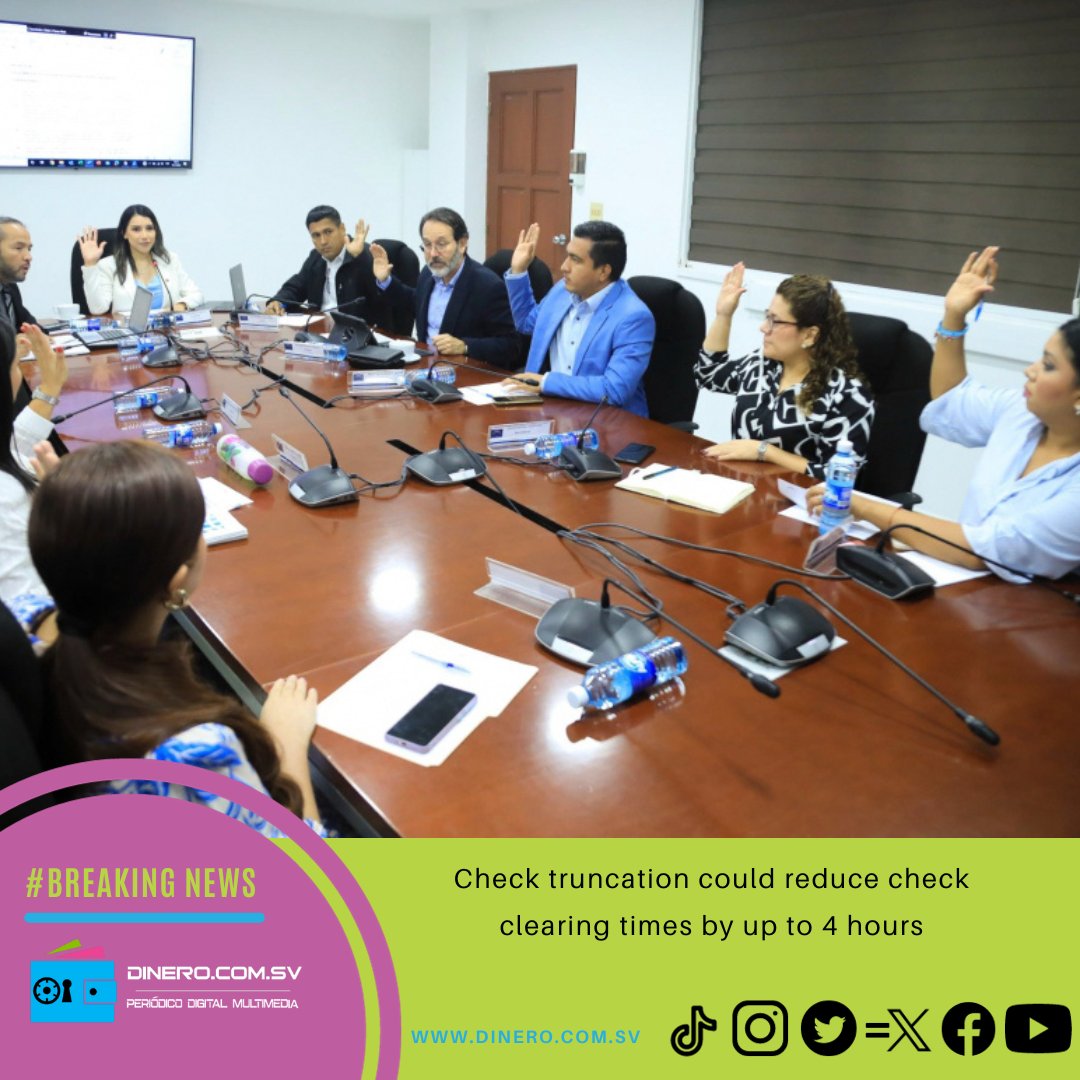 dinerocomsv's tweet photo. #breakingnews According to the Banco Central de Reserva (BCR), 3.71 million checks were issued in 2021, equivalent to US$21 million
Read it here: https://t.co/G8dm3NL5S0
#Check #Truncation #4hours #transaction #BCR https://t.co/Xd3bGmDYHB