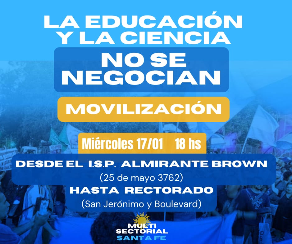 becarixsSF's tweet photo. 📢Sumate este miércoles !!!
Nos movilizamos por la educación y por la ciencia. Invitamos a toda la comunidad a acompañar a sus docentes y jóvenes científicxs 📚🔬 https://t.co/SkhZZnI6kl