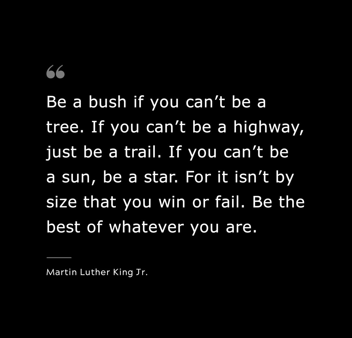 #BeAllYouCanBe ⭐ “Be a bush if you can’t be a tree. If you can’t be a highway, just be a trail. If you can’t be a sun, be a star. For it isn’t by size that you win or fail. Be the best of whatever you are.” - Dr. Martin Luther King, Jr. #MLKDAY2024