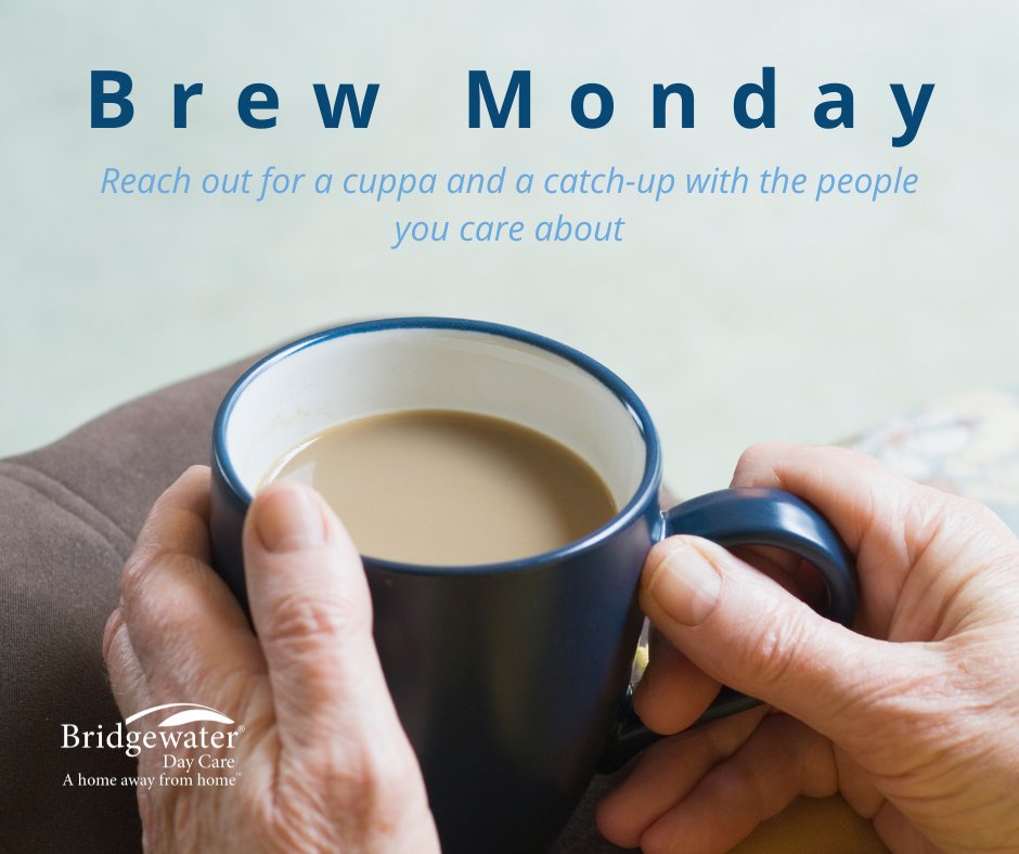 At Bridgewater Day Care, our kettle is always on! Instead of focusing on the January Blues, grab a cuppa and check in with those you care about this #BrewMonday ☕ #HappyBrewMonday #bridgewaterfamily #bridgewaterdaycare #qualitycare #aboveandbeyond #positivity #dementiacare