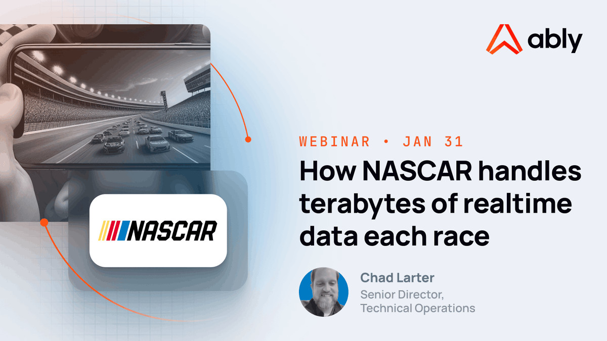 More than 80 million racing fans tune into the @NASCAR Drive platform to watch a realtime, 360° feed of each race.🏎️👨‍🔧 But how does NASCAR reliably stream realtime data at this scale? 🤔 Sign up for the webinar to find out. vist.ly/viwk