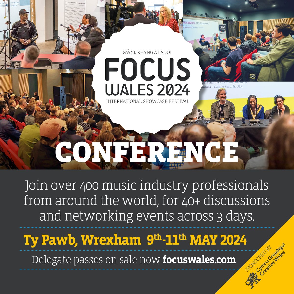 Shaping the music industry of the future, in Wales. Join the conversation at the FOCUS Wales Conference 9th - 11th May 2024 focuswales.com/conference