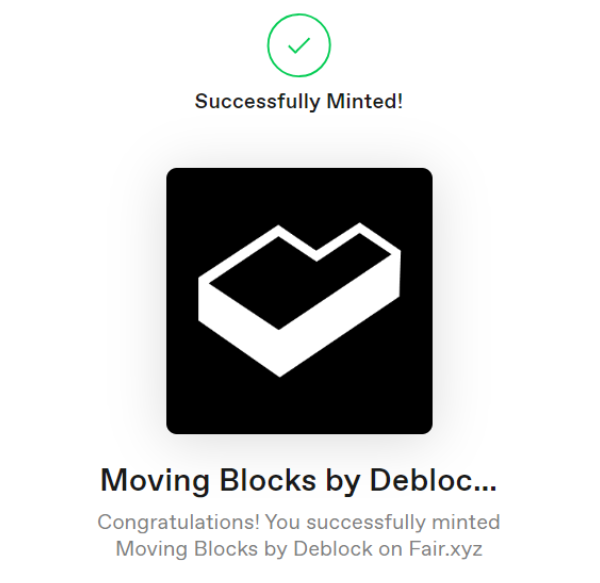 Terry_OnChain's tweet photo. 🚀 Du bruit pour @Orbyt_off Merci pour le Freemint 🙌

Bravo @DeblockApp pour le mint smooth malgré le rush! 😎

🌐 Prêt à engager, partager &amp; critiquer si besoin👀

MOVING BLOCKS - Follow pour un follow back, connectons-nous! 🤝✨

#movingblocks #Web3 #NFT https://t.co/WPZGgbfDk3